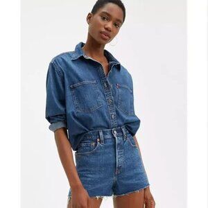 Levi's Ribcage Shorts in Charleston Erosion Sz 28